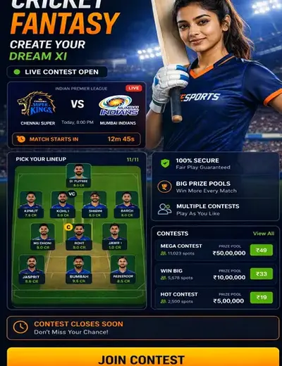 Come To Win (come to win) fantasy cricket & matchday visual 3